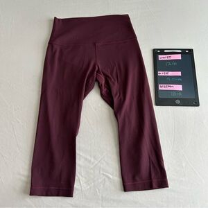 Lululemon Athletica Dark Maroon Capri Leggings